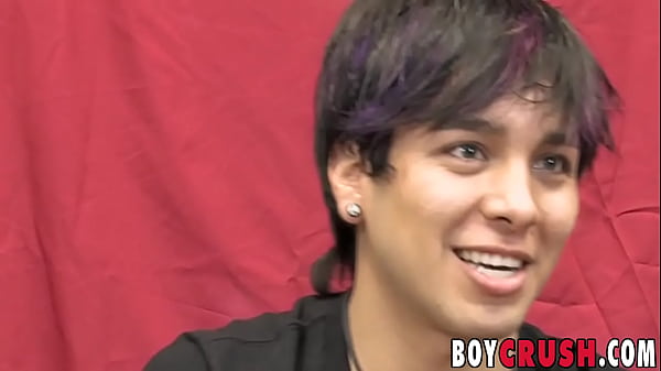 Gorgeous twink Aiden Page wanking big cock afte...