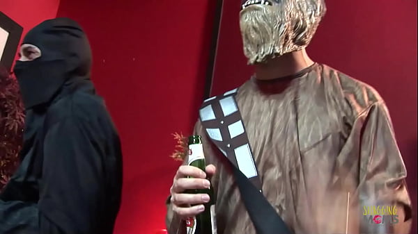 This costume party is all about group sex as a ...