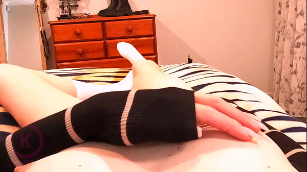 Trans Women in White Sox and Panties Trans Masturbation POV