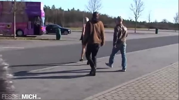 Gangbang with a horny German woman with hot silicone breasts and lots of bukkake in the face and on the boobs