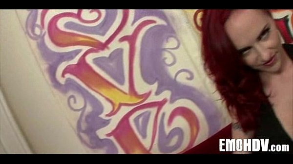 Goth emo angel with tattoos 158