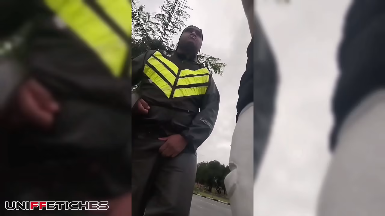 Motorcycle delivery driver fucks the customer after making his deliveries.