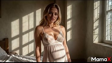 Pregnant girl in doggystyle gets powerful thrusts from behind [AI]