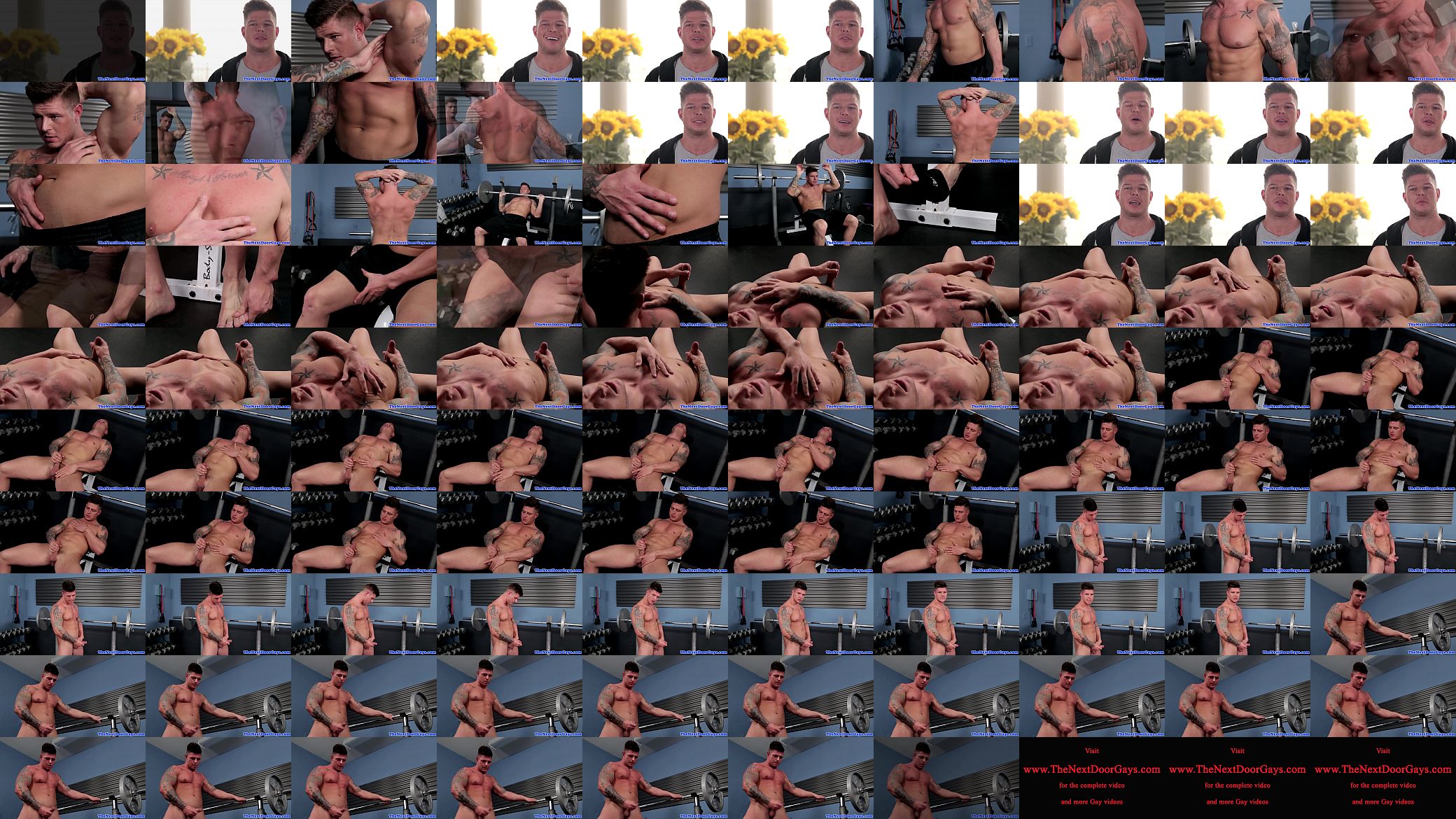 Fine inked muscular jock pulling cock solo 预览图