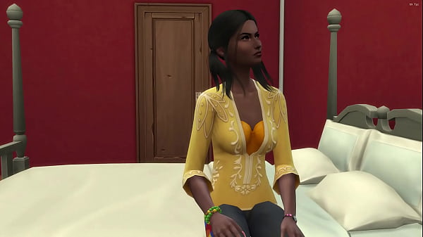 Stepbrother catches his Indian stepsister in her room naked in bed and fucks her after licking her - India porn videos