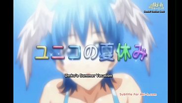 Blue hair angle bucks on beach dsmosaic hentai