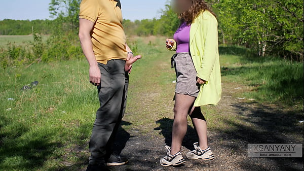 A day in the life of an exhibitionist and a stranger. Busty passer-by gets a mouthful of cum today. XSanyAny