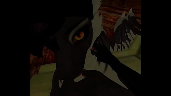 goth dragoness pays for her drink a different way