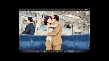 My Step-sister and her coworker take the train to Osaka after work.