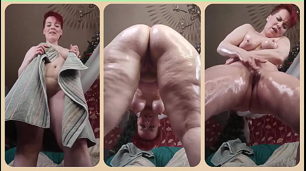 A spy cam for a cuckold and a oiled orgasm