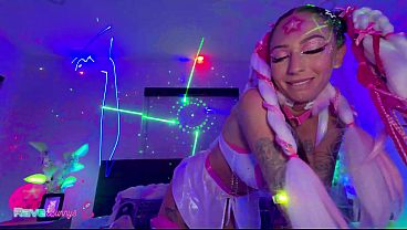 Busty Latina Selina Brings Kinky Energy Into A Neon-Fueled Hookup!