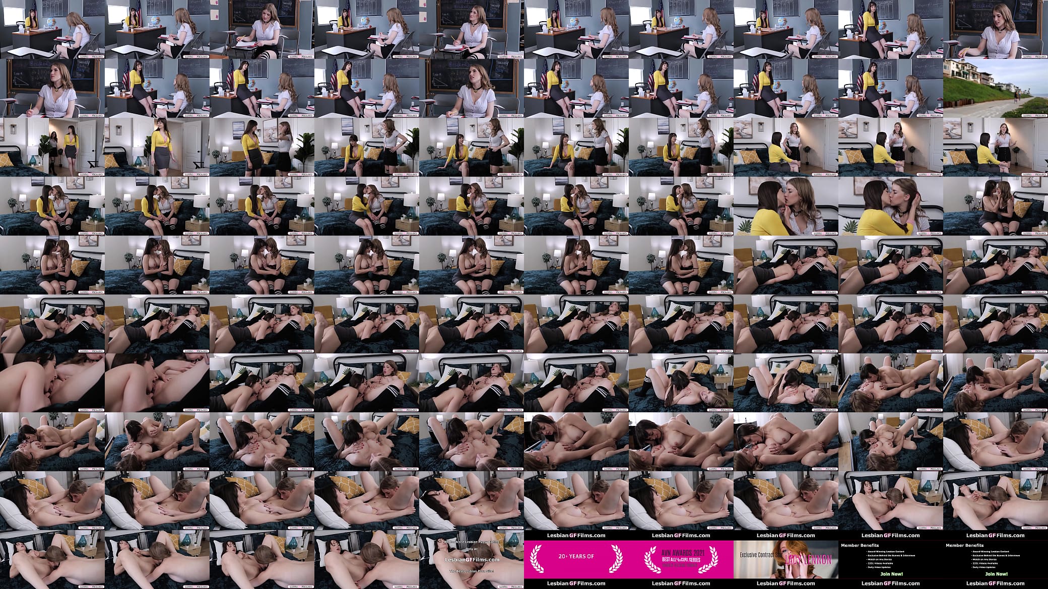 Busty coed pussy licked by milf teacher 预览图