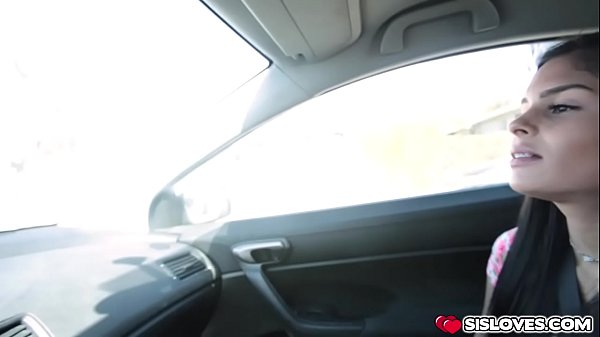 Katya Rodriguez gave stepbro a blowjob in a car