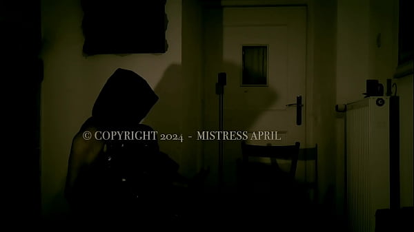 Dominatrix Mistress April - using my restrained slave
