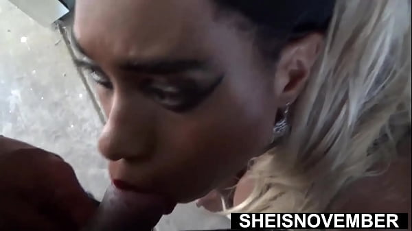 Download Video - Naughty Stepsister Sneak Outdoors To Meet For Secret Kneeling Penis Sucking And Cumming&comma; A Sexy Ebony Babe&comma; Long Blonde Hair&comma; Chest Is Exposed While Giving Her Stepbrother POV Blowjob&comma; Nerd Sheisnovember Swallow Cumshot Fauxcest By Msnovember