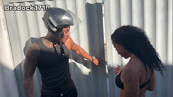 I was making my first delivery as a motorcycle courier when the married woman greeted me wearing only panties. I couldn't resist and had sex with her.
