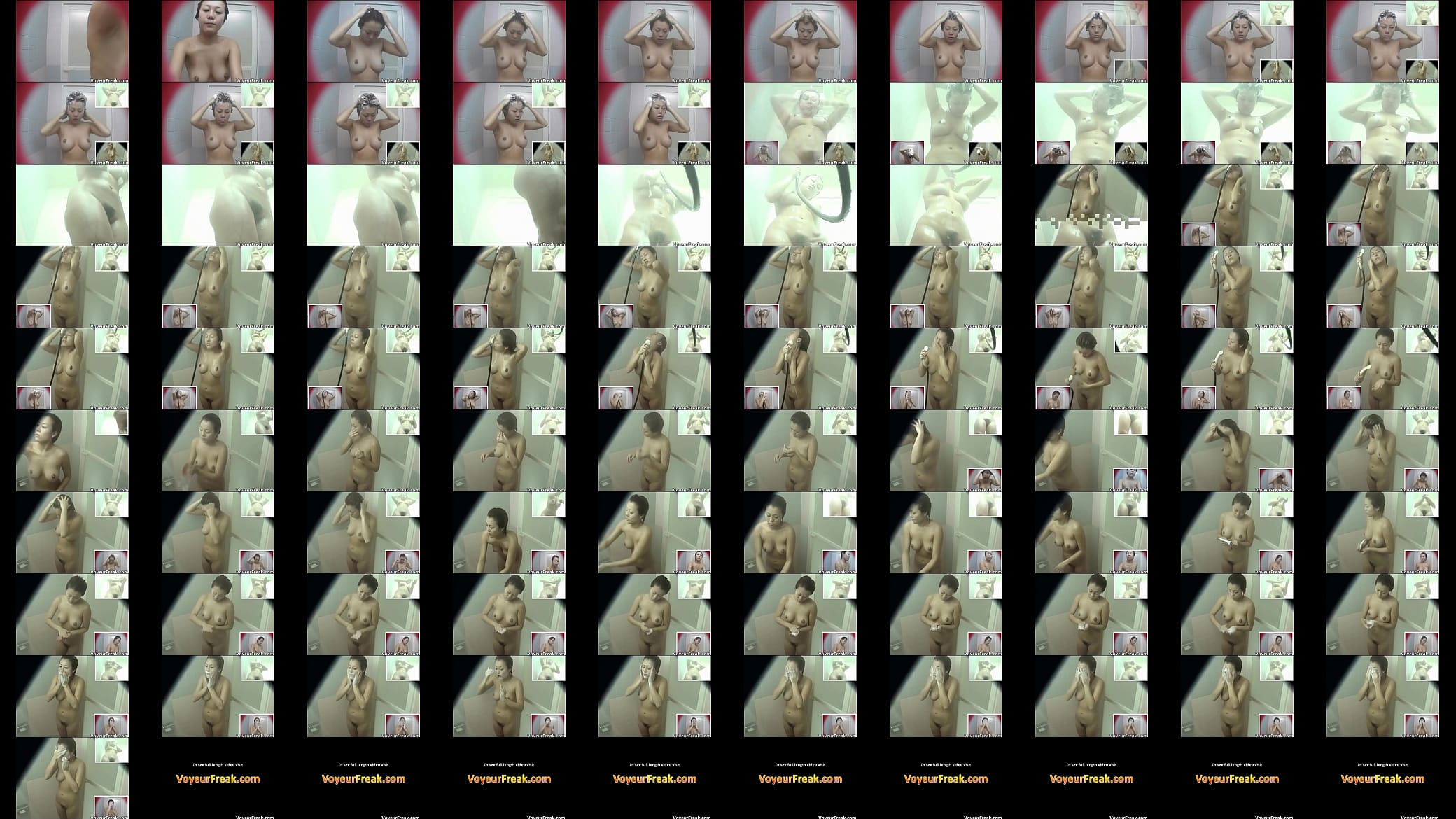 Asian girl under the shower bathroom cam 预览图