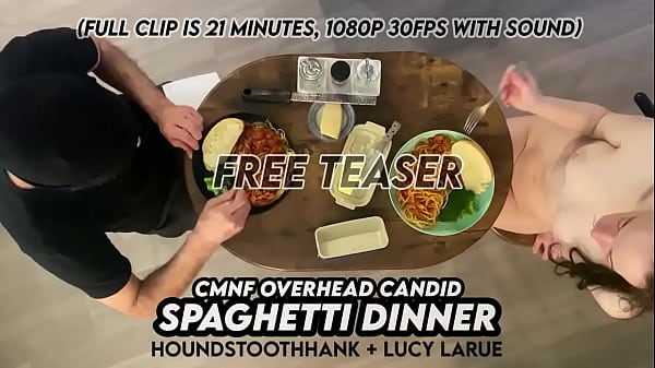 CMNF Overhead Candid Spaghetti Dinner