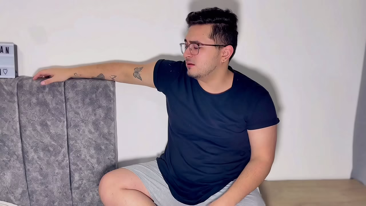 My straight best friend comes over and asks me for a message, which turns into hardcore bareback anal sex and passionate sex - Anal sex with my straight best friend