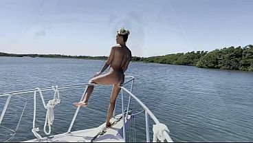 Monika Fox Freedom Public Outdoor Adventures, Pissing On Beach, Dildo Fucking On Yacht & Blowjob For Captain