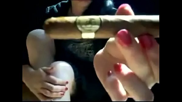 The oh so sexy Eva blowing amazing and super hot cigar smoke! Wow!