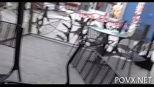 Fellatio in outdoor environment