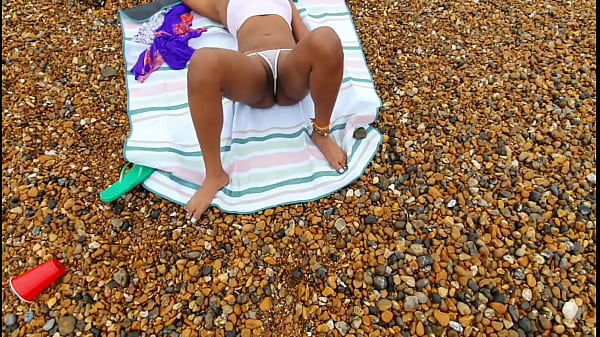 Amber booty Resting on the Beach Early Morning