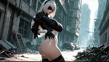 YoRHa 2B &ndash; Unable to Resist Her Lustful Thoughts  Ai generated 3d Hentai
