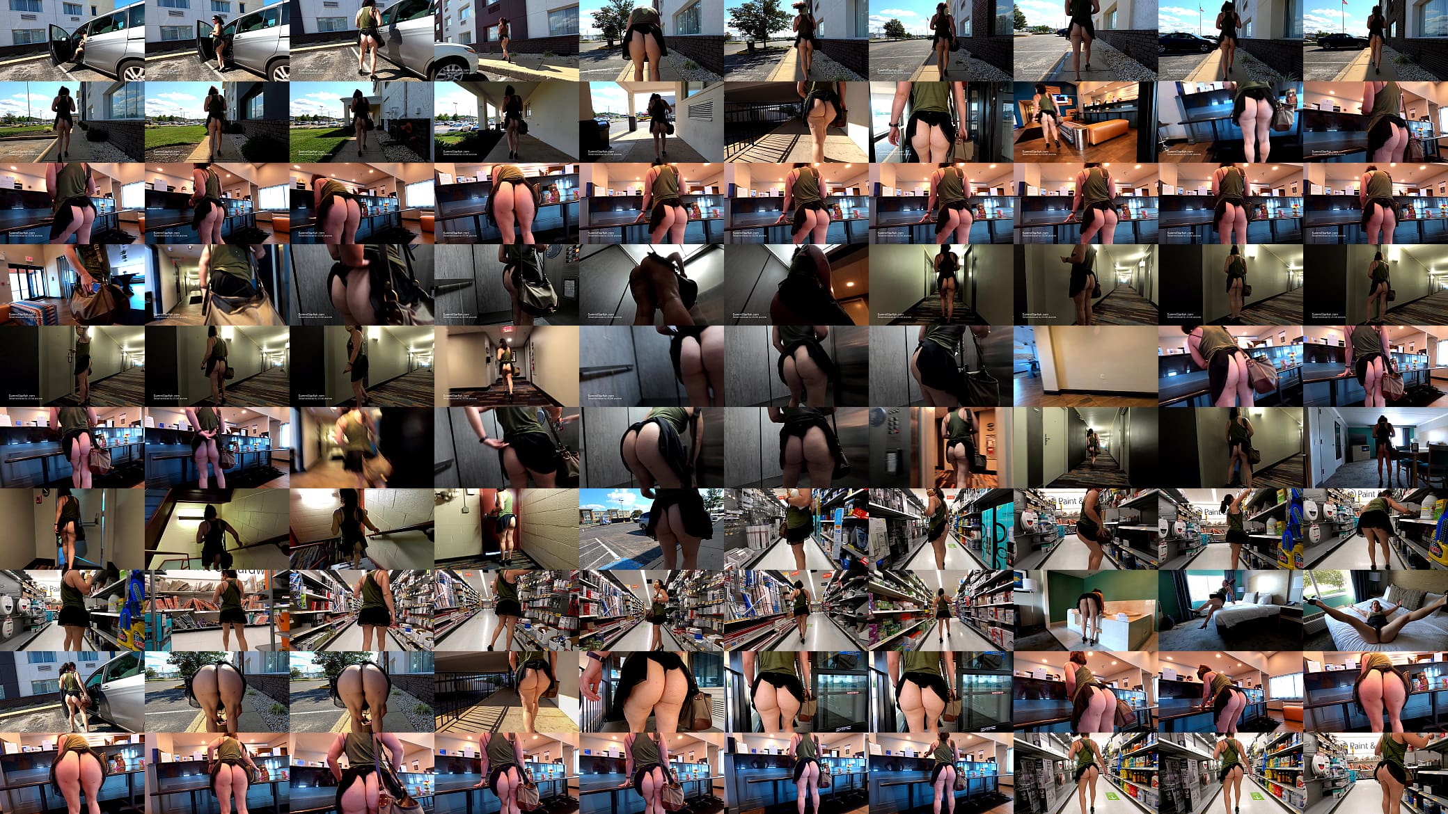 4K - Milf miniskirt malfunction in public 预览图