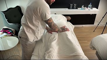 Interracial Massage and Fuck Oiled Ebony Xeinna Rose