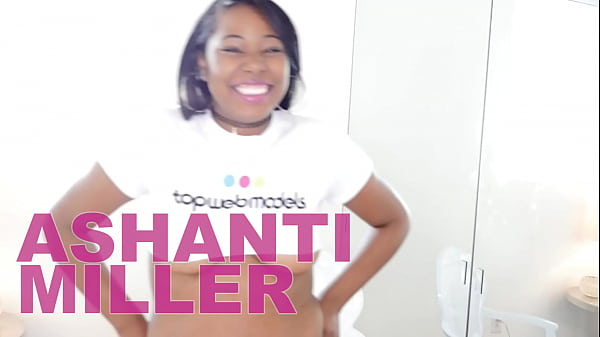 ASHANTI MILLER Cute 19 YO Ebony Black Cutie POV Blowjob and Huge Cum Load Swallow