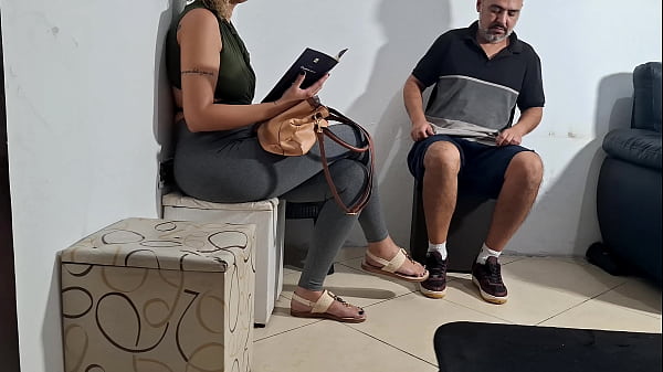 Flash of dick in the dentist's waiting room and she groped it.
