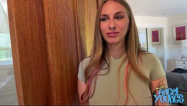 Hot Big Titty StepSis Wants to Help Incel StepBro - Angel Youngs -