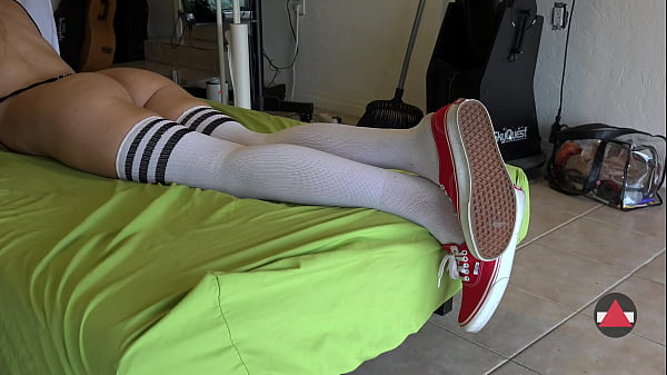 Sneaker to Socks Foot Dangle