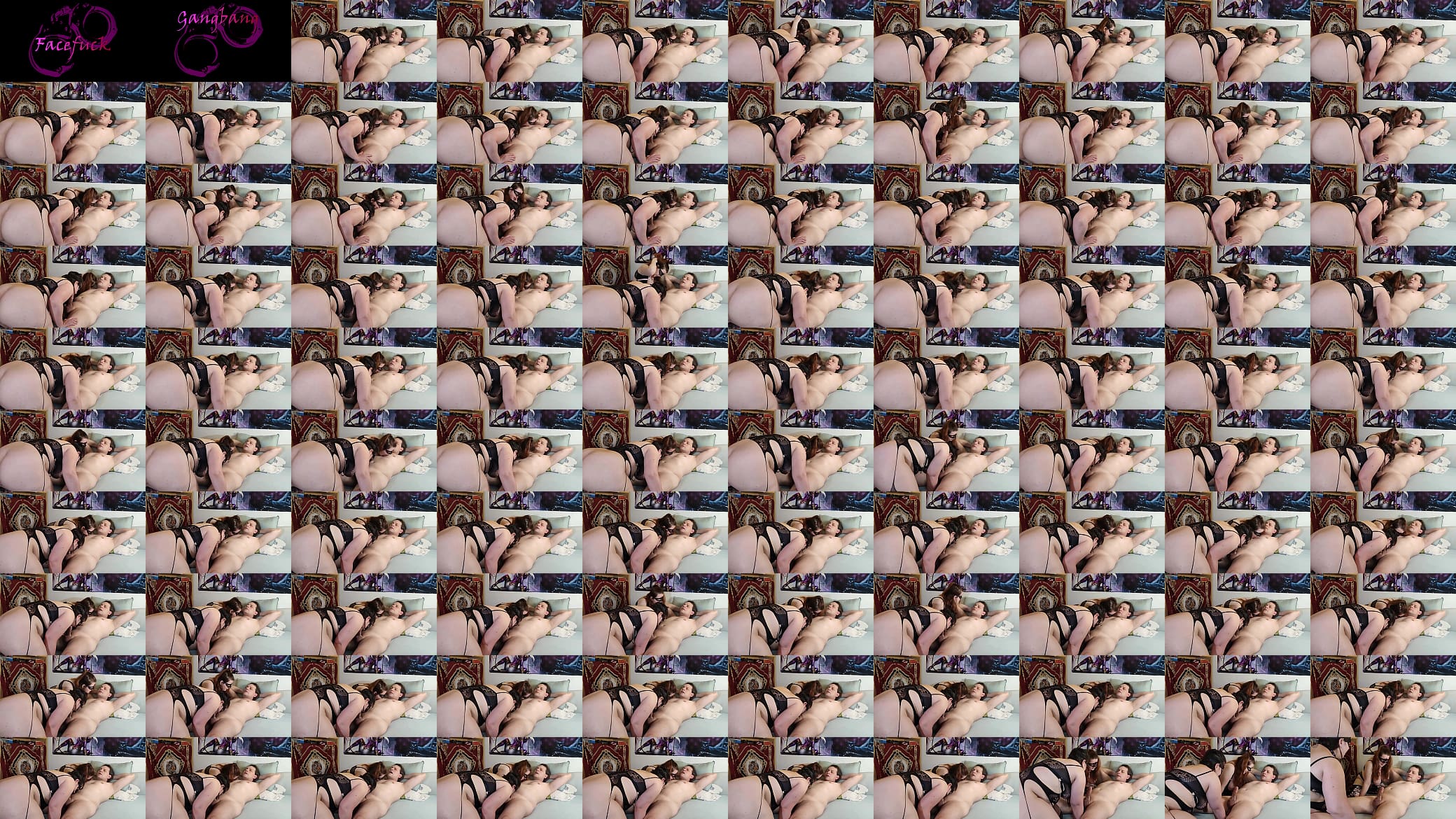 Dirty sluts licking &amp; sucking me in a threesome with throatpie 预览图
