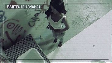 Horny babe seduced lost man in public loo, sucks big cock and riding it wild