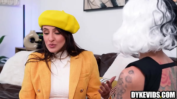 Cruella fucks young lesbian with strapon | Charlie Valentine & Aubree Valentine