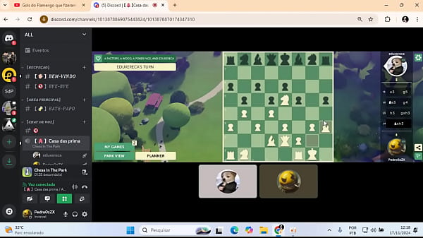 Fudendo meu amigo em uma partida de xadrez