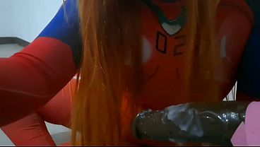 Download Video - Oiled Mexican Fat Ass Trans Asuka Anal Bred by Big Black Dildo and Cumfarting Massive Creampies