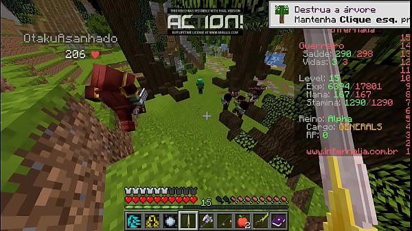 Young boy being by zombies in the forest