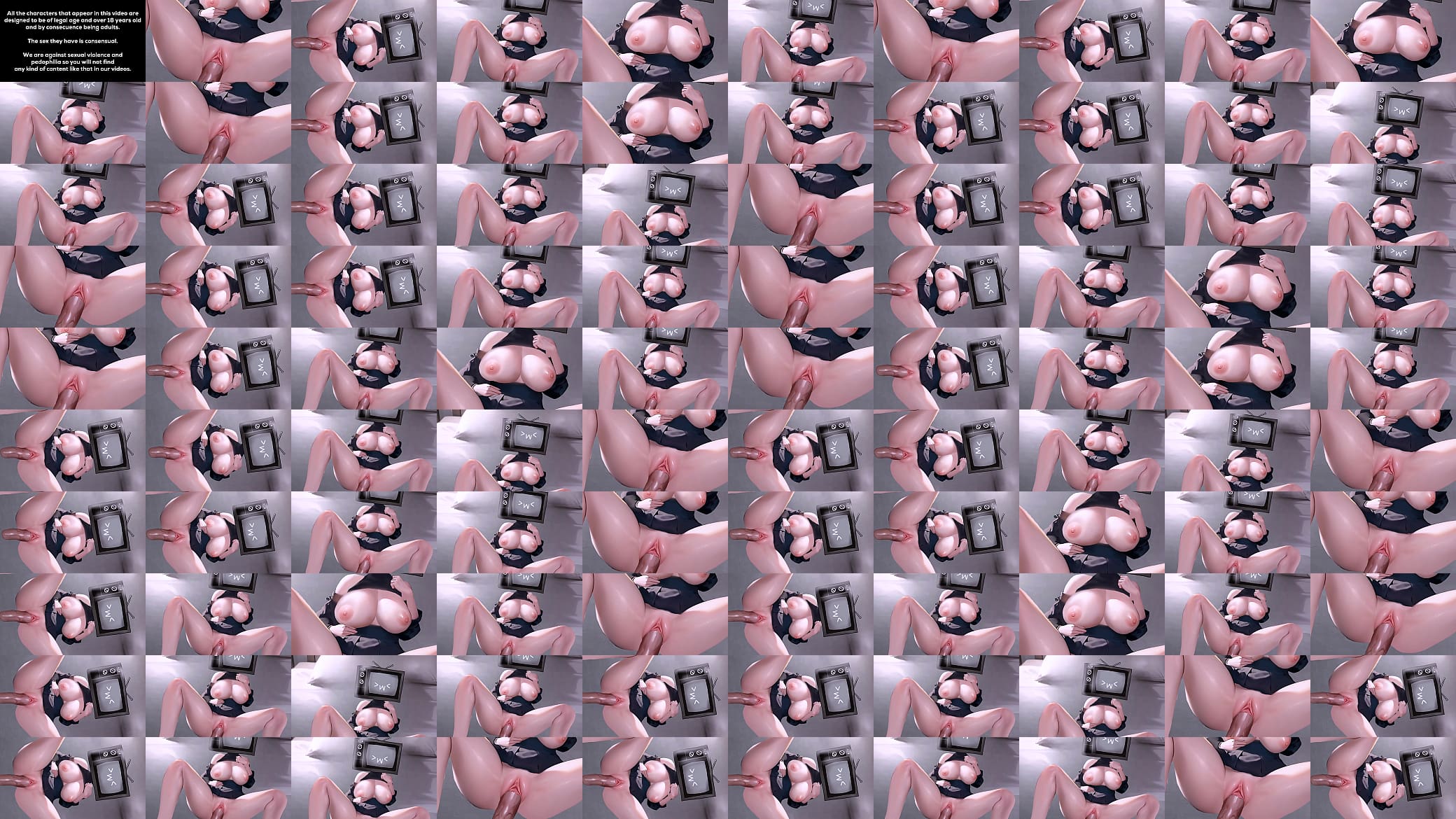 Tv woman Skibidi Toilet hentai porn animation (loop) 预览图