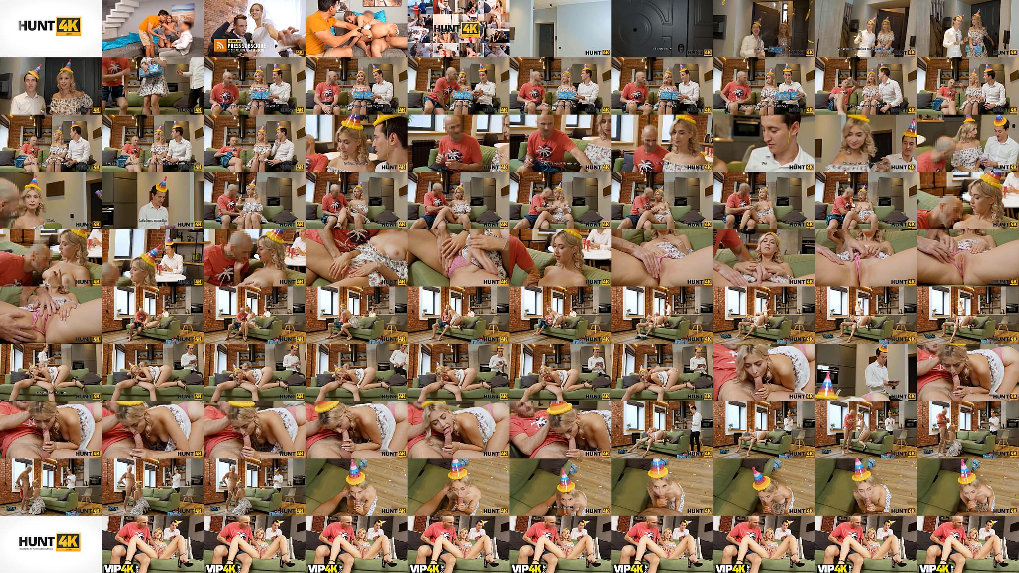 HUNT4K. Guy receives money for letting hunter assfuck his cute blond GF 预览图