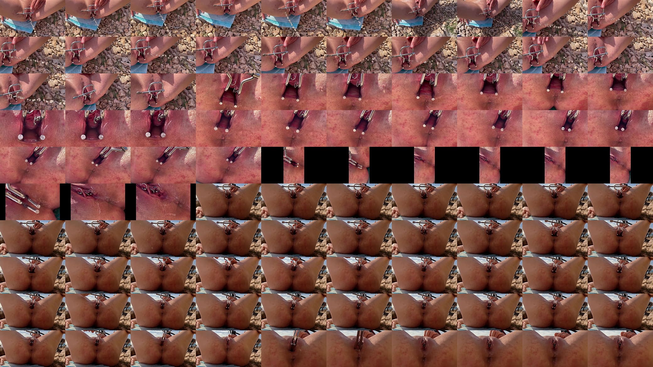 Guy Pee inside My Pussy with Speculum on the Beach 预览图