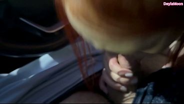 Sex with a stranger in a car in a parking lot. Fucked and came on her face.