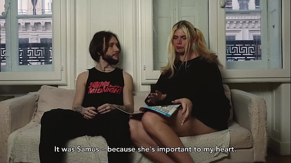 First date with a pretty French trans girl, she sucks me off and swallows in the kitchen.