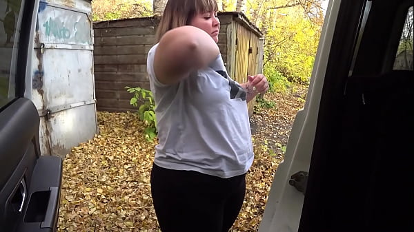 Download Video - Curvy MILF undresses in the car and shows her hairy pussy to the webcam&period; Amateur fetish in a public place&period;