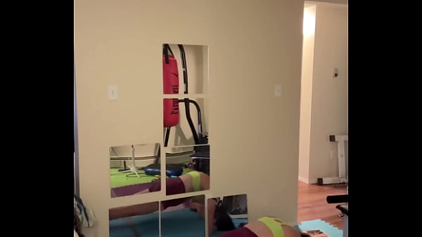 Sarah BJ Stretching In Workout Outfit