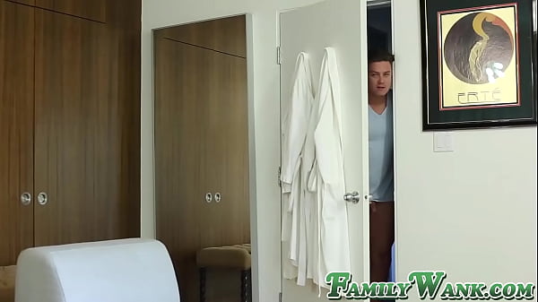 Small tits stepsis Hollie Mack gets warm and sticky facial