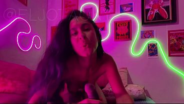 POV: Tattooed Brunette Latina Giv Footjob Then Anal with BBC