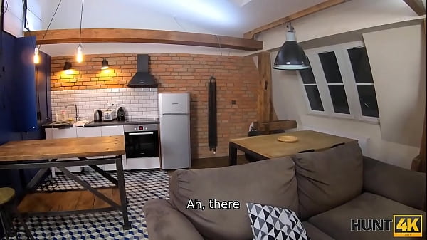 HUNT4K. Man counts money while sexy wife jumps on hunters thick cock